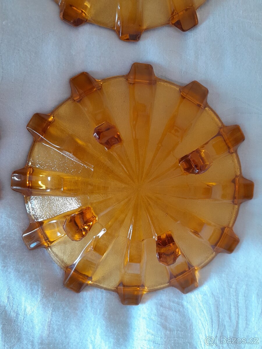 STAROŽITNÉ SKLENĚNÉ MISKY Art Deco - čtyři kusy - 3