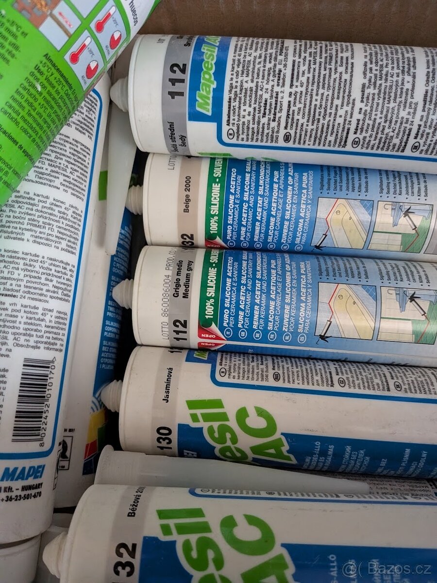 Silikony Mapei různé barvy - 3