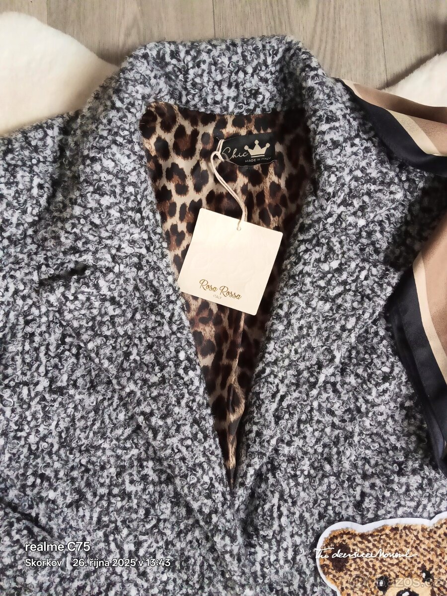 Teplé italské bundo sako vel42. Nové - 3