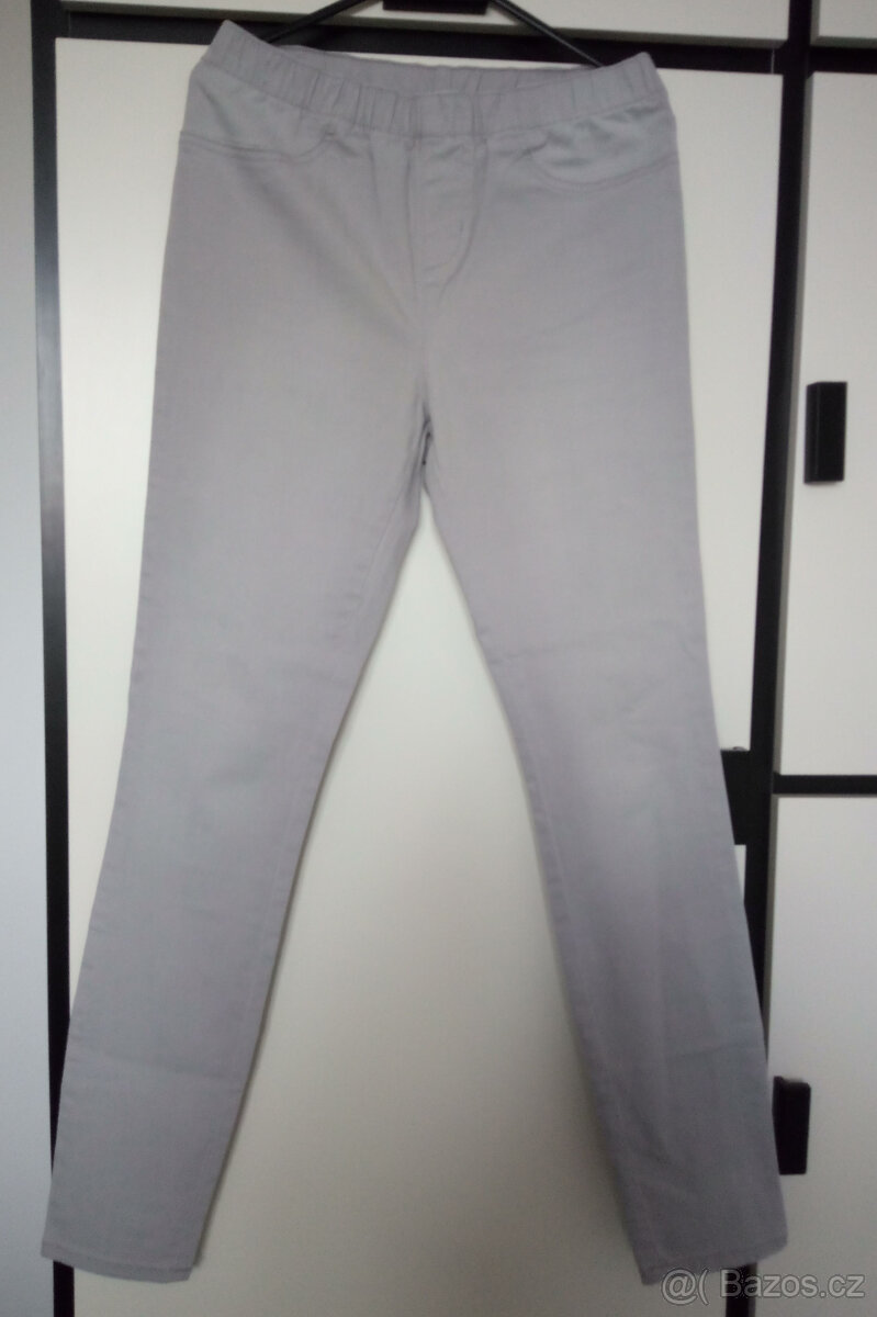Dámské "džínové" elastické kalhoty C&A, vel. 34, šedé - 3