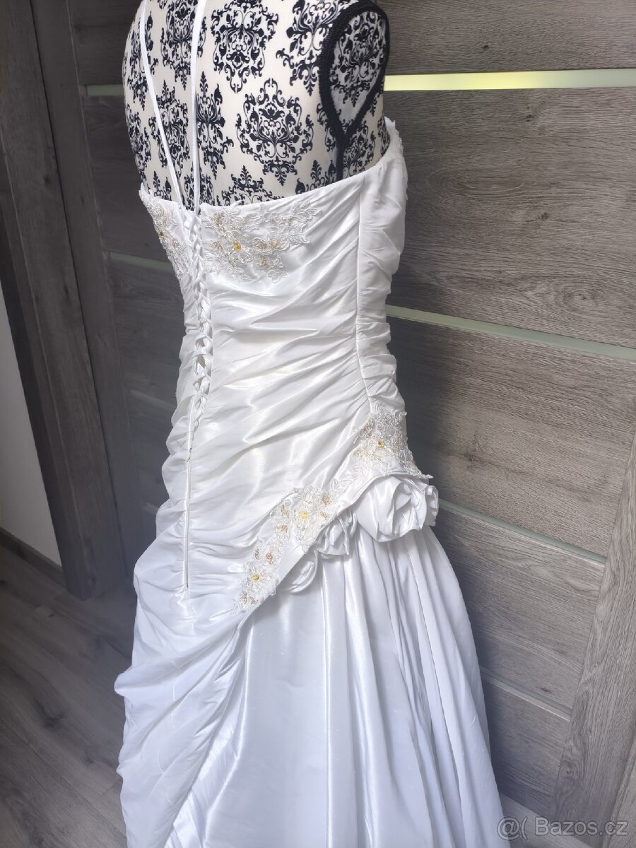 Tradiční svatební šaty 38/40/42 - 3