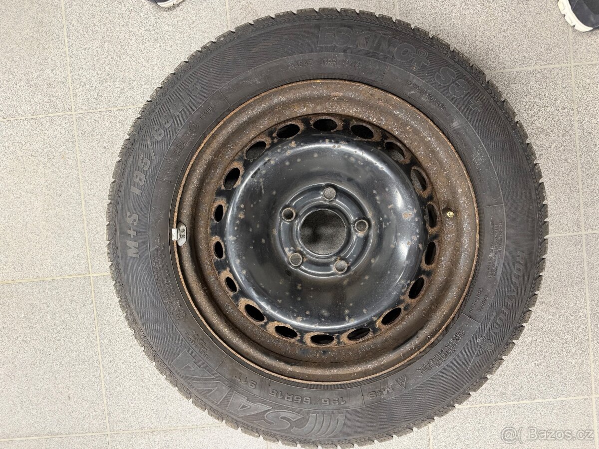 Zimní pneu + ocelové disky + TPCM ventily 15” - 3