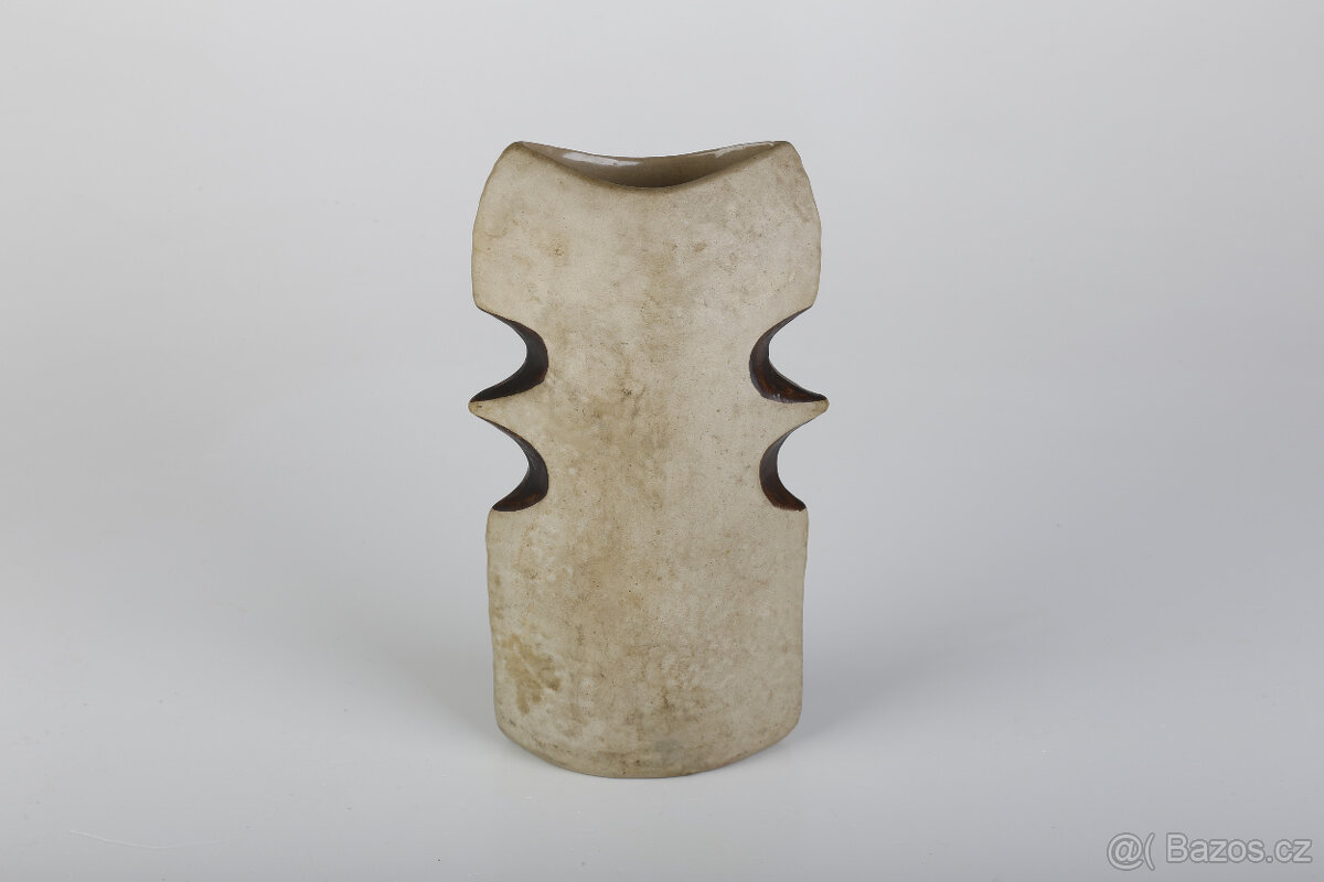 retro keramická váza 70. léta Bechyně - 3