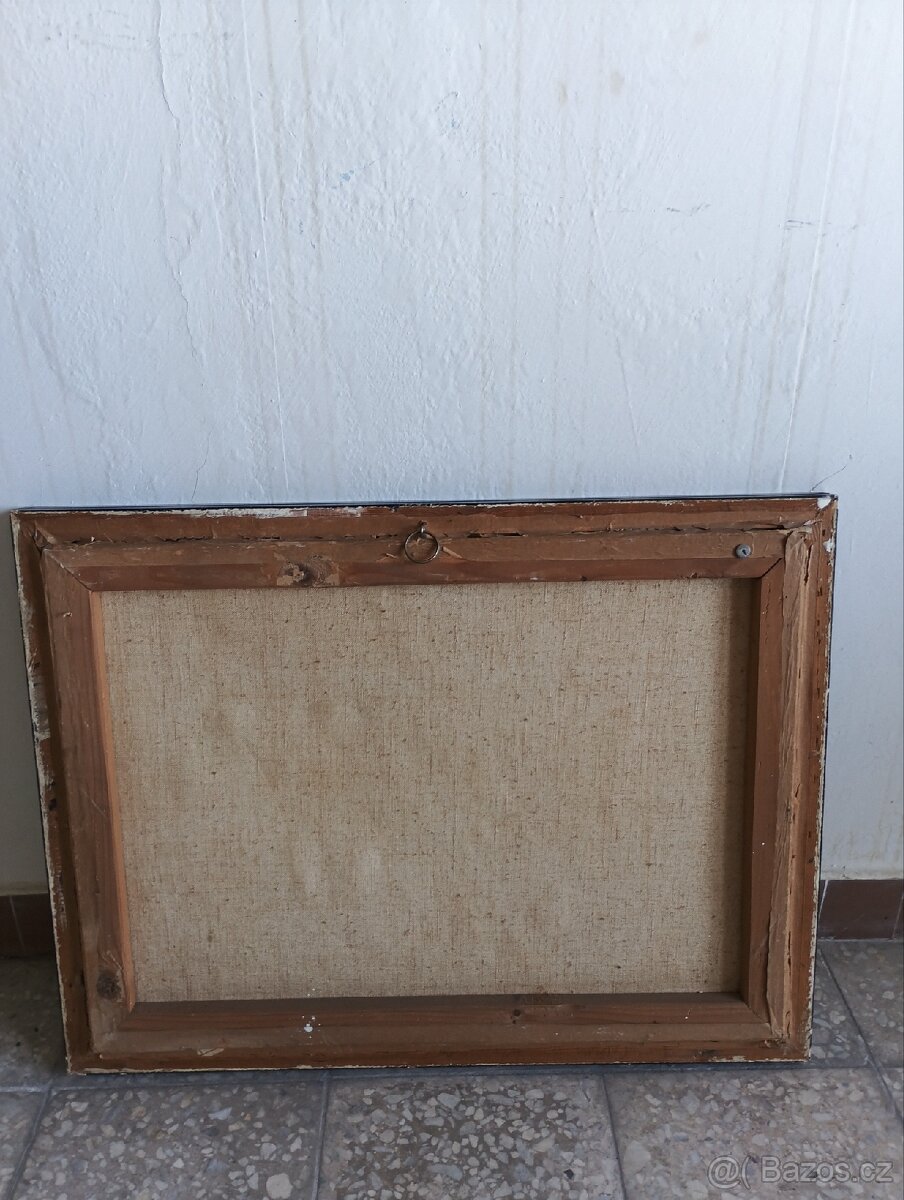 Obraz ,olej ,plátno .Motiv z Olomouce . - 3