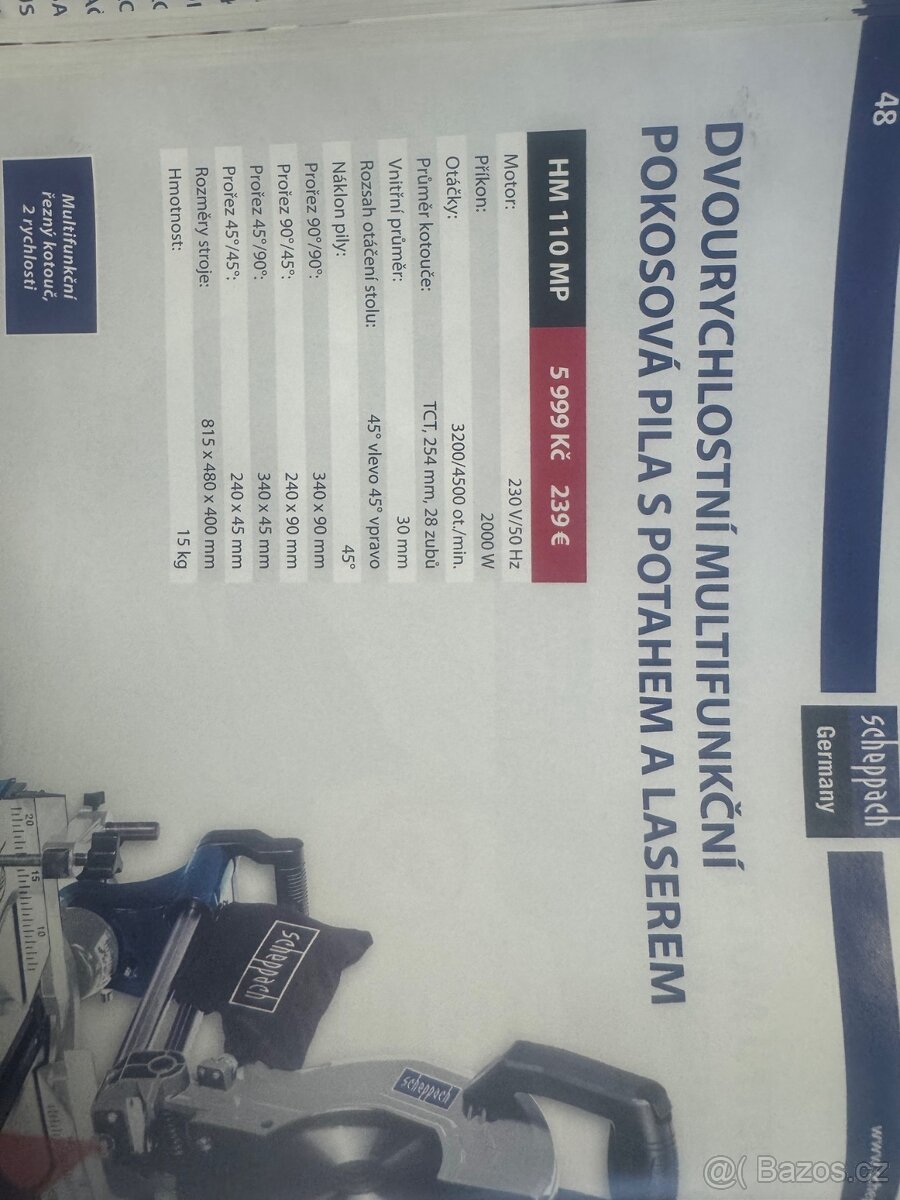 Pokosová pila HM 110 MP Scheppach - 3