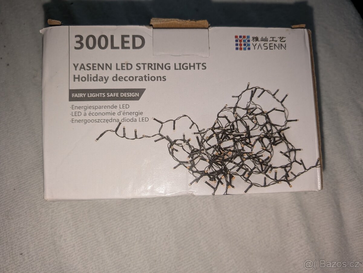 2x OSVĚTLENÍ VNITŘNÍ,VENKOVNÍ 20m + Yassen-300 led - 3