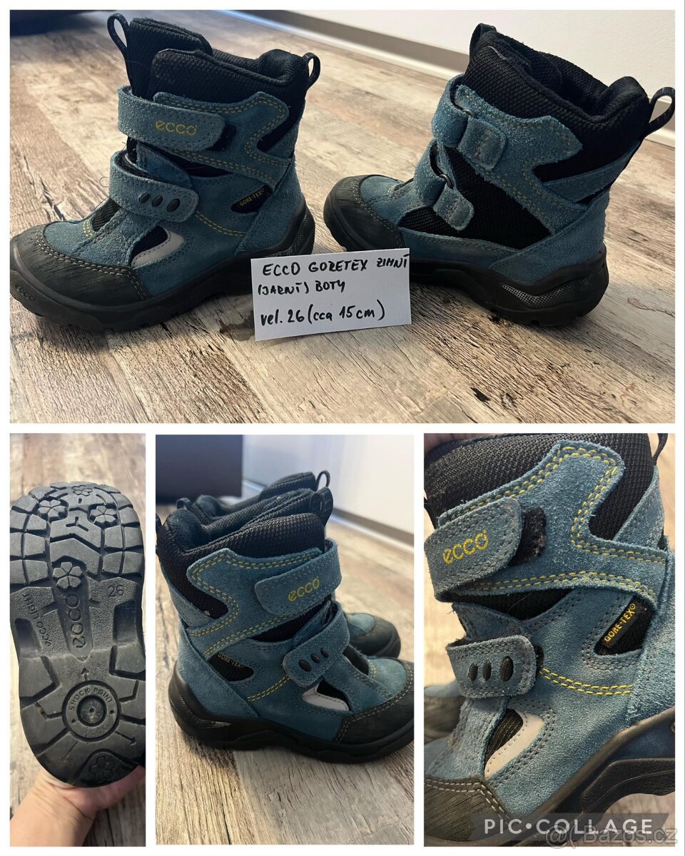 Celoroční boty GEOX, ECCO, PEDDY, sněhule, sandálky (od vel. - 3