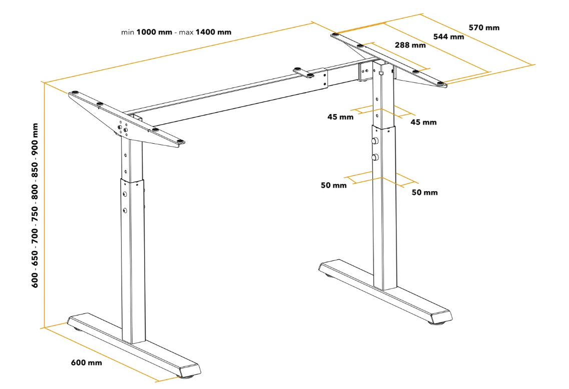 Psací stůl AlzaErgo Fixed Table bílý - TOP stav - 3