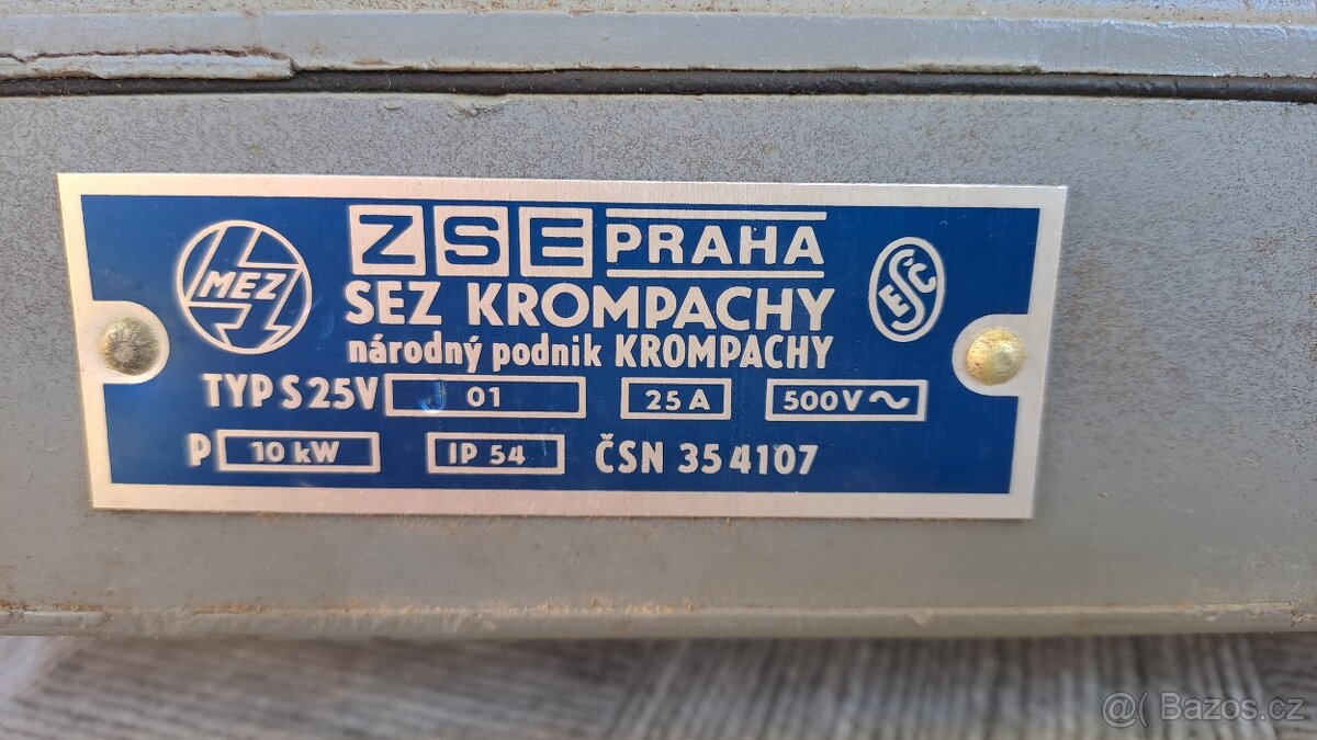 Vačkový spínač SEZ TYP S25 JI - 3