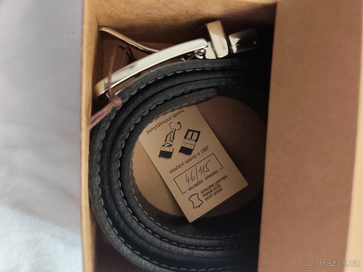 Oboustranný pánský kožený pásek Vasky - 3