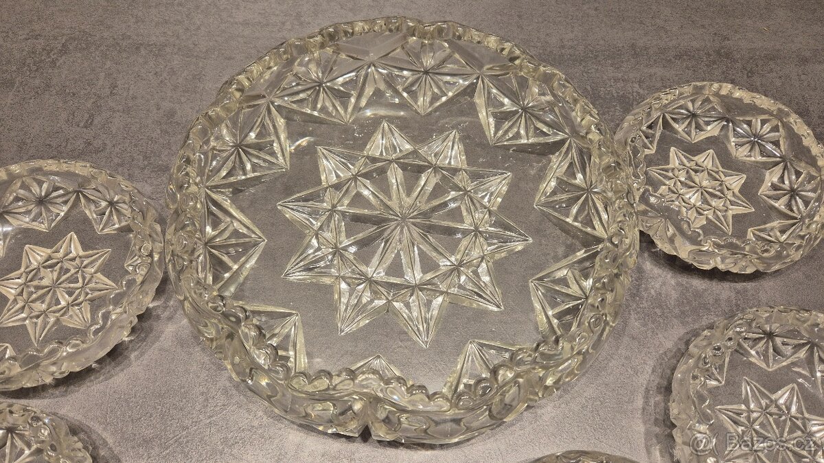 Salátový servis z broušeného skla - 3