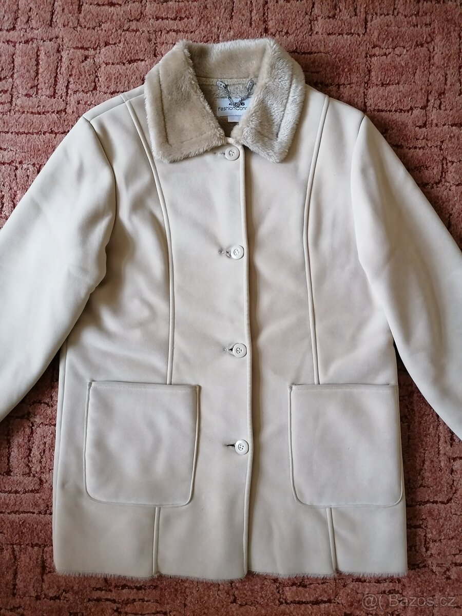 Dámský krémový kabát - 3