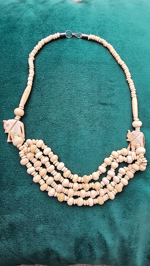Náhrdelník slonová kost sloni - 3