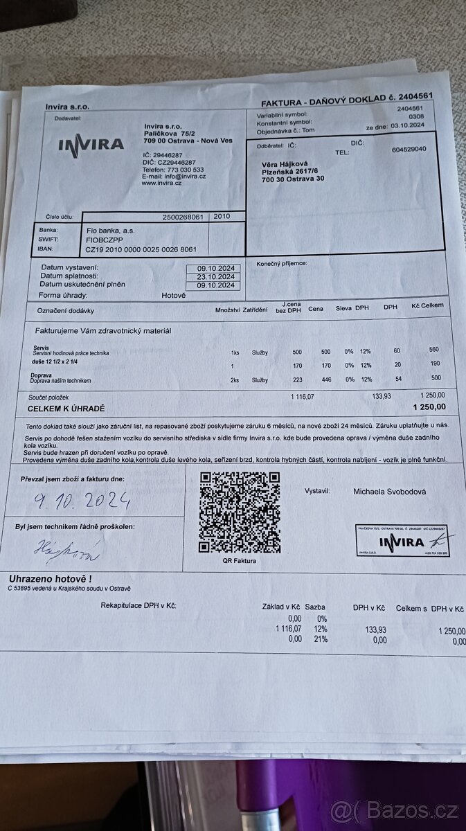 Elektrický invalidní vozík -stav nového - 3