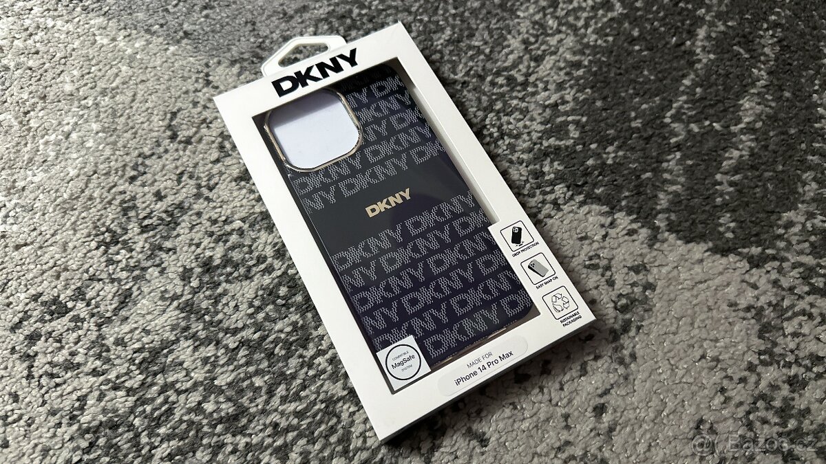 Kryt DKNY na iPhone 14 PRO MAX - Černozlatý - 3