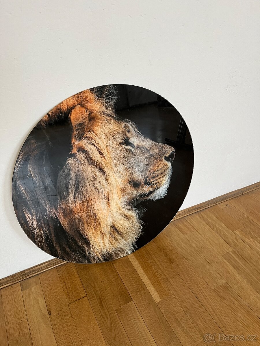 skleněný obrat se lvem - 3