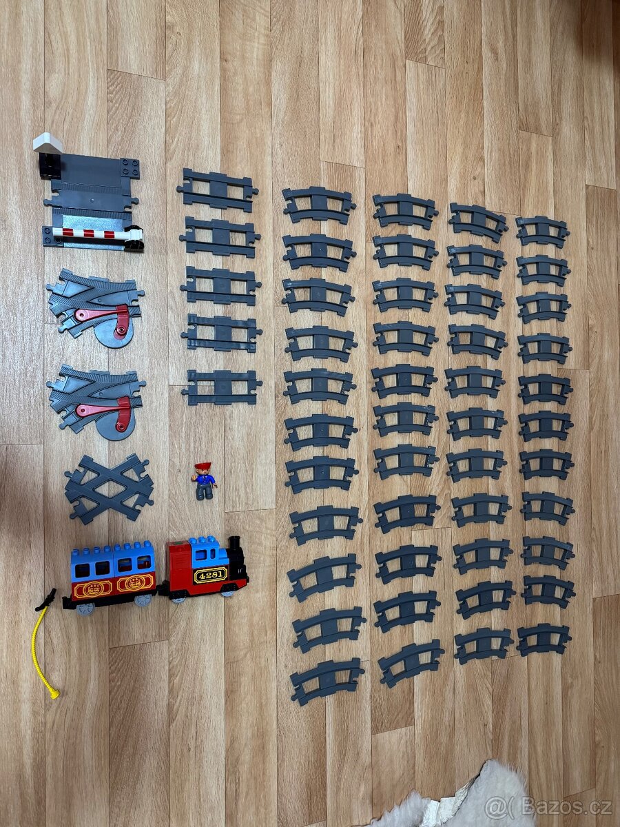 Lego Duplo kompletní železnice, koleje, vagón, lokomotiva,.. - 3