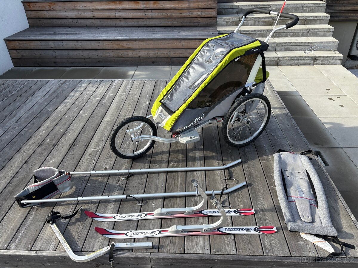Thule Chariot Cougar + cykloset + skiset + miminkovník - 3