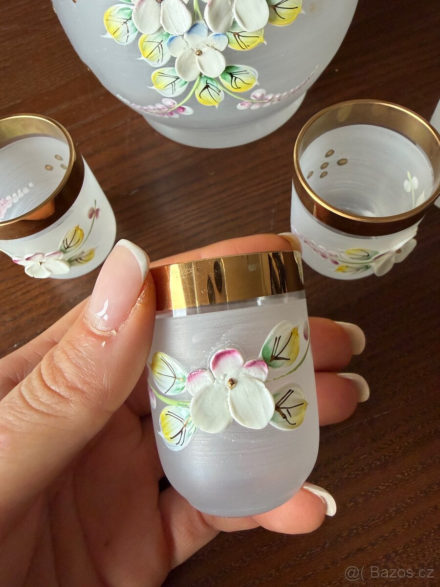 Skleněná karafa s pohárky - 3