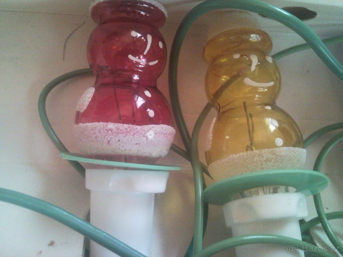 VÁNOČN SVĚTÝLKA retro SNEHULIAK ZLATOKOV - 3