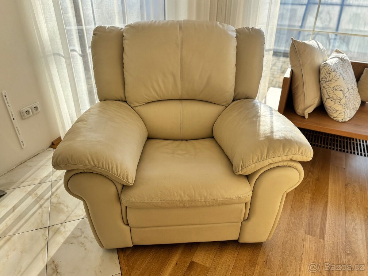 Kožené polohovací křeslo - 3