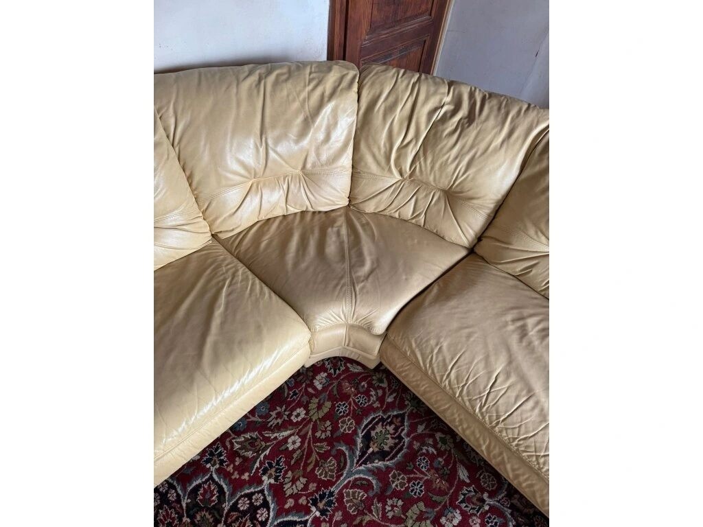 Rohová kožená sedací souprava, 3245 - 3