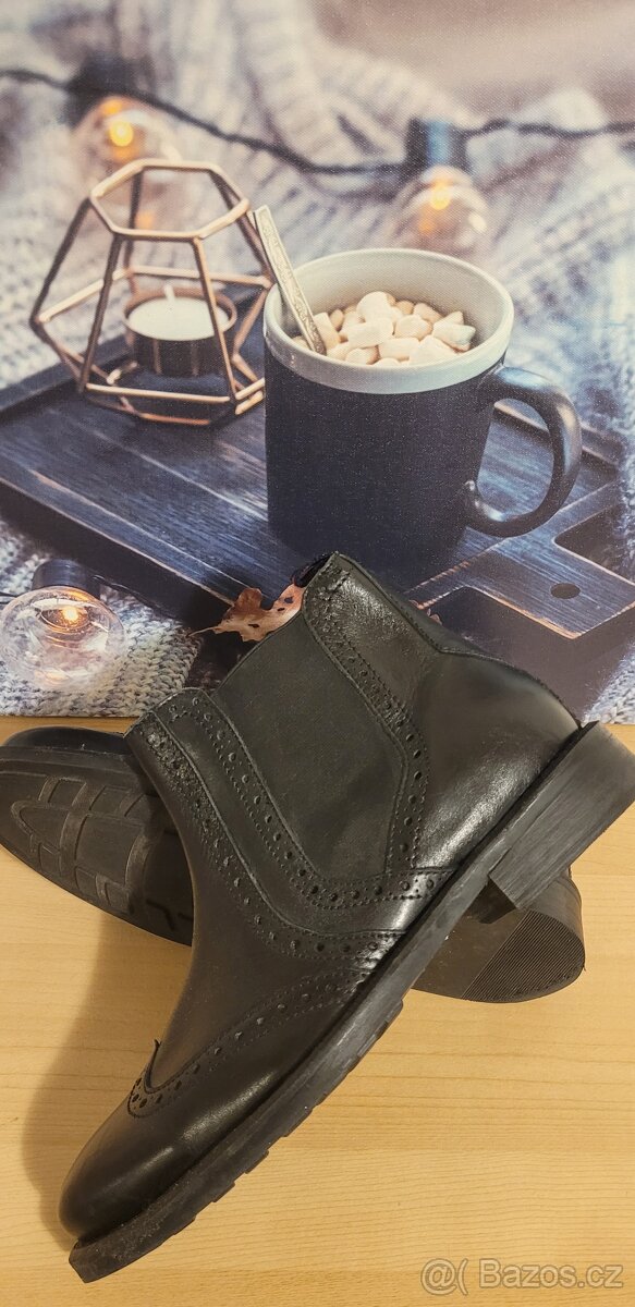 Kožené kotníkové boty - 3