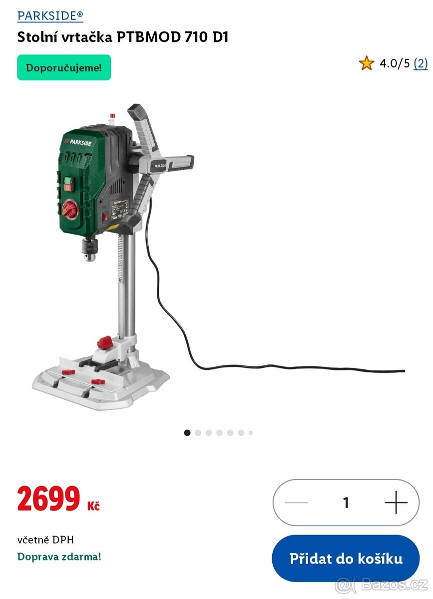 NOVÁ Stolní vrtačka Parkside + záruka 3 roky - 3