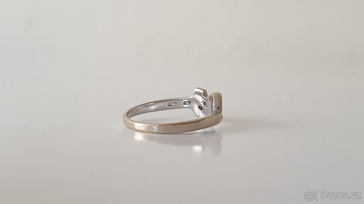 Prsten bílé zlato - 3