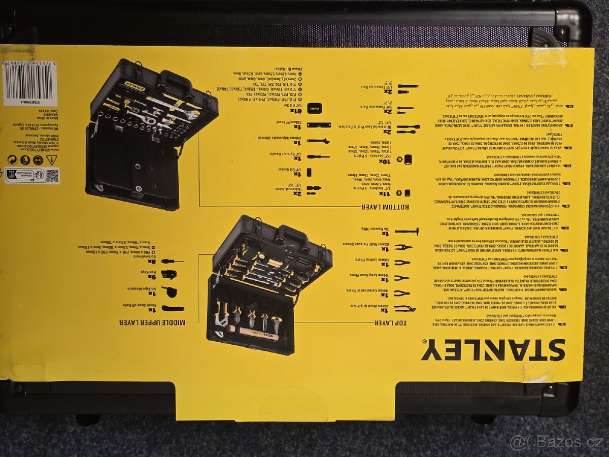 Sada nářadí 119ks Stanley v kufru ,,NOVÁ" - 3