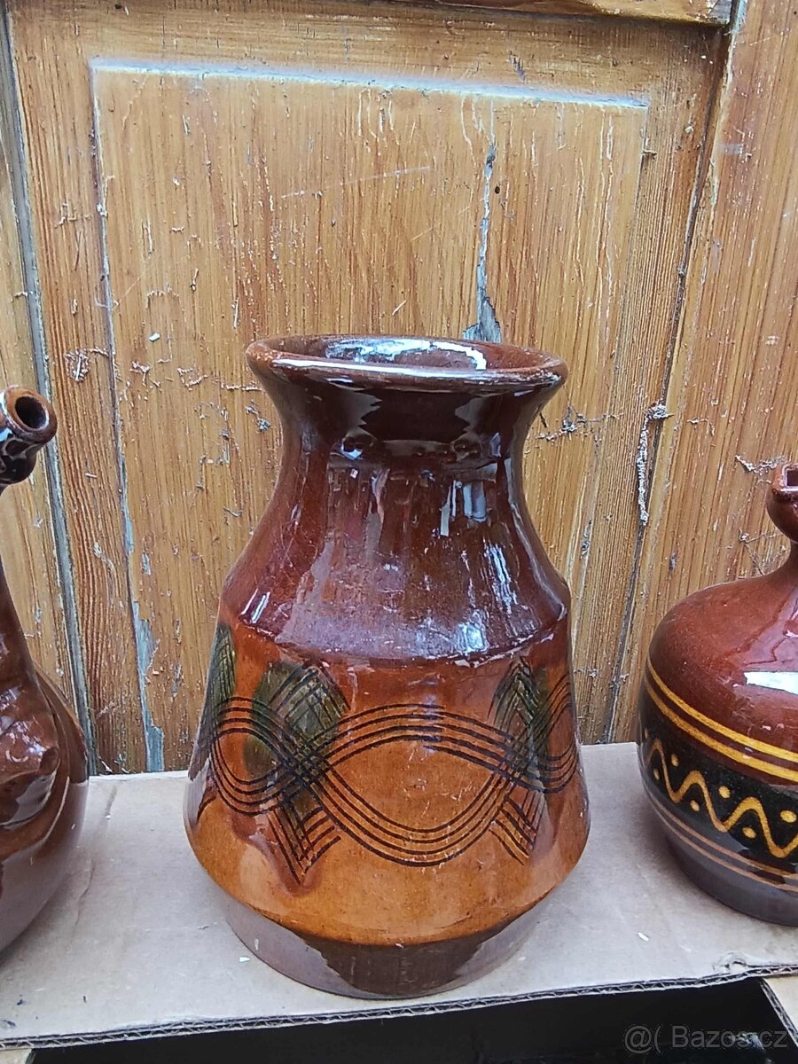 Dva retro sety glazované keramiky. - 3