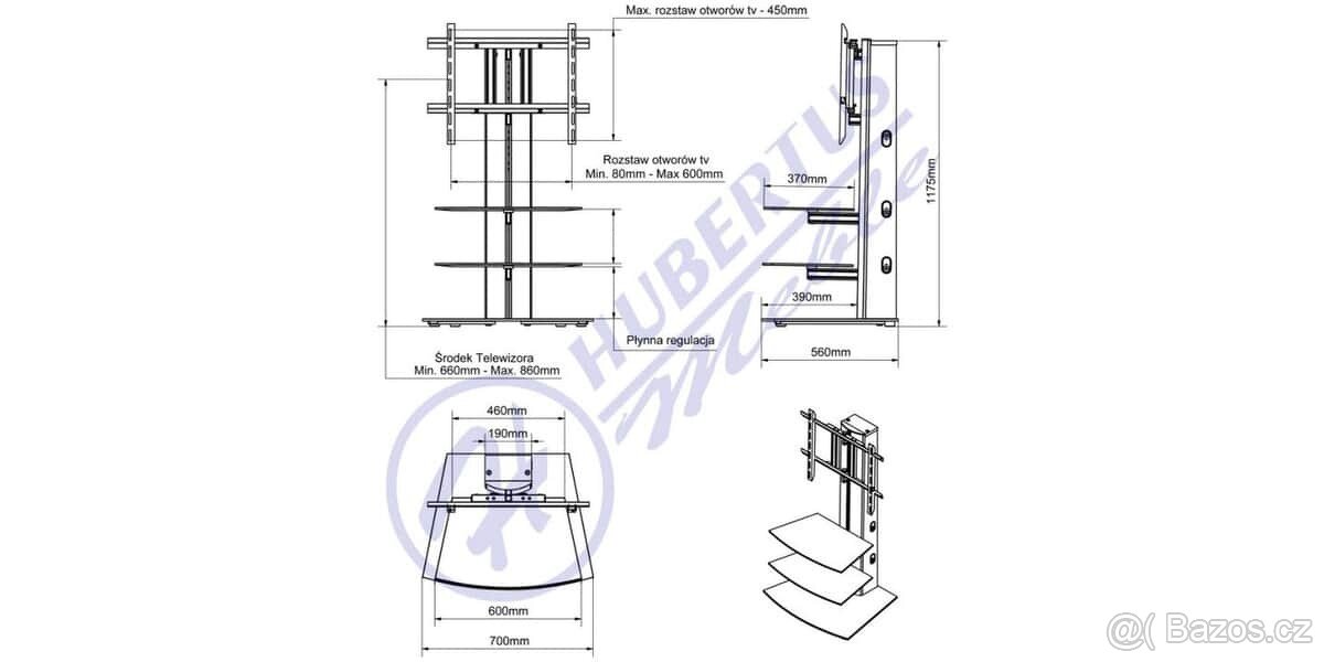 Stojan na TV Hubertus ALLADYN - 3