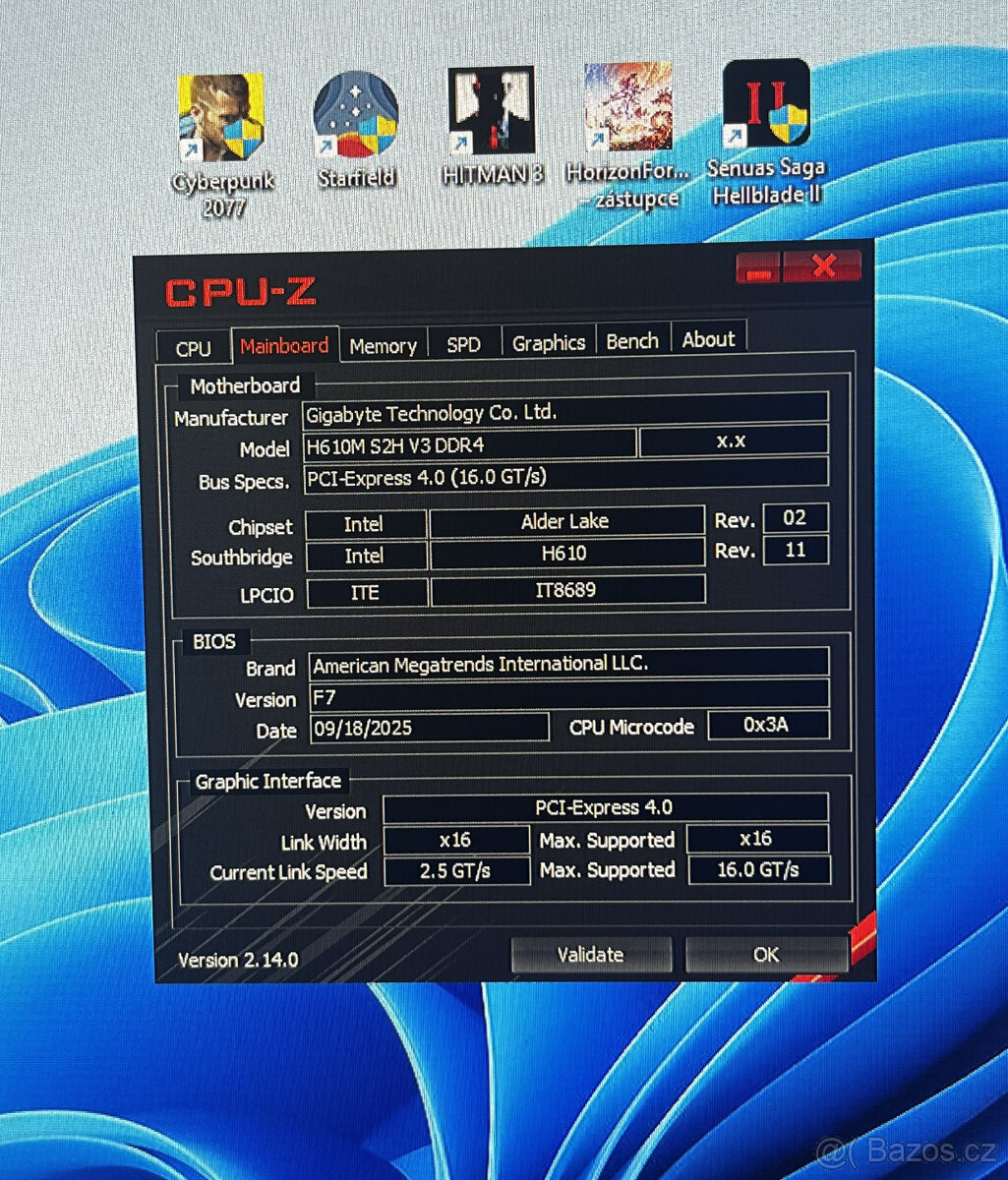 Herní strojovna RTX 3070 / i7 12700 / 32GB DDR4 - 3