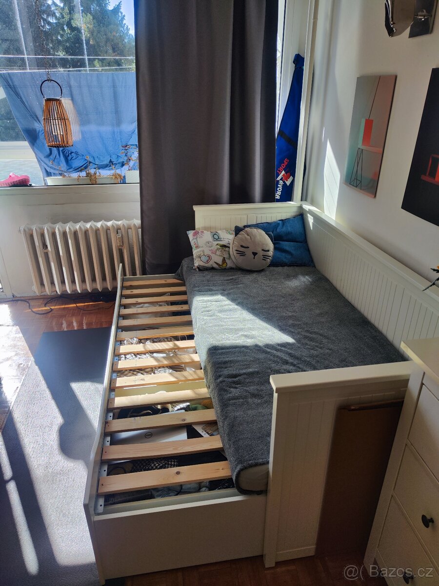Prodám bílou rozkládací postel IKEA HEMNES - 3