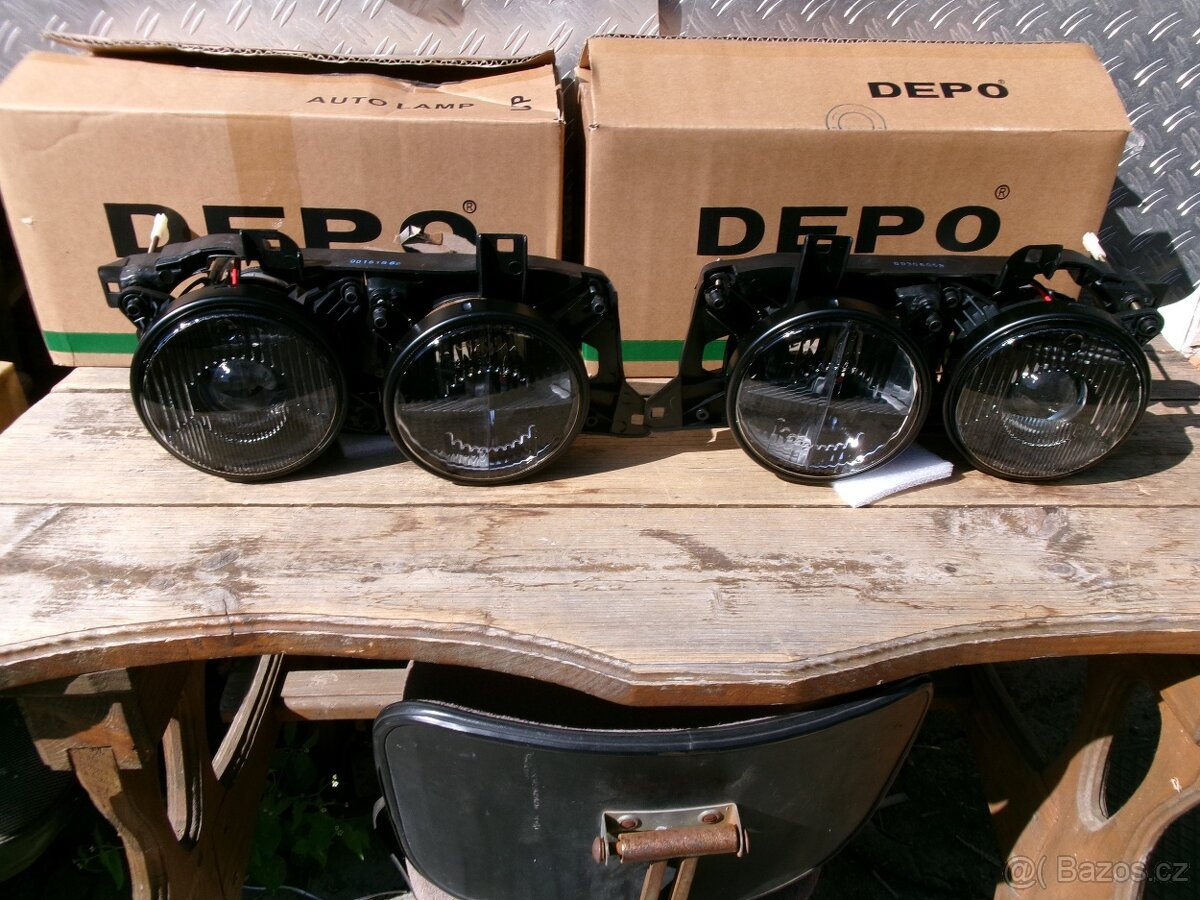 BMW E -32 , E 34 - Přední světla kouřová - 3