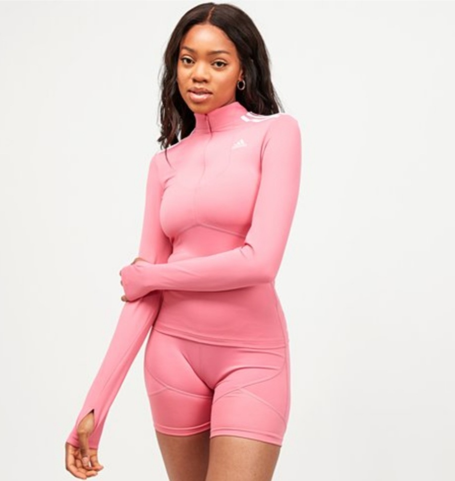 Růžové tričko adidas - 3