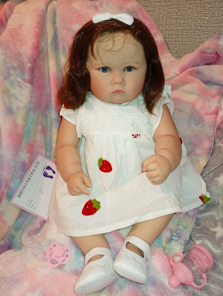 Realistická Reborn panenka buclatá holčička - 3