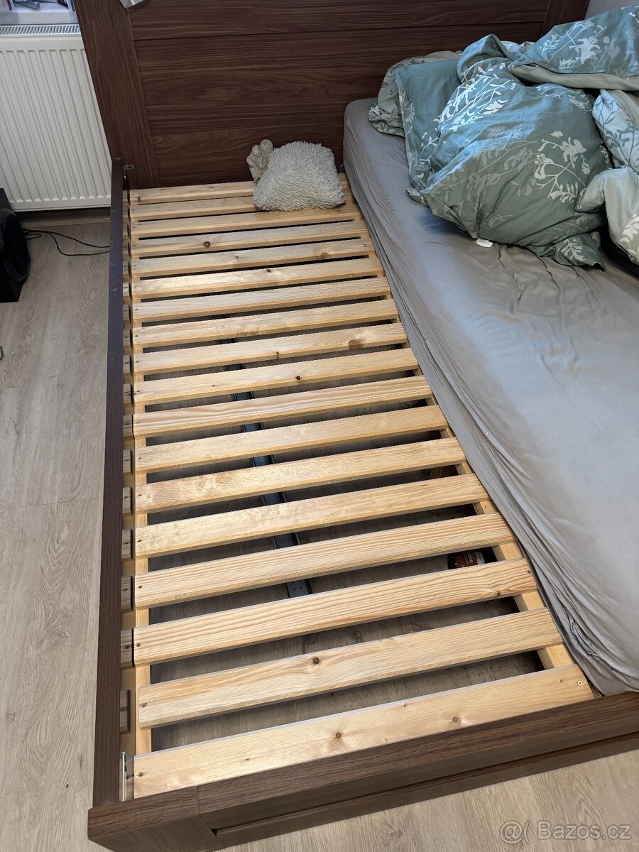 Kvalitní a bytelná postel od truhláře + 2 matrace - 160x200c - 3