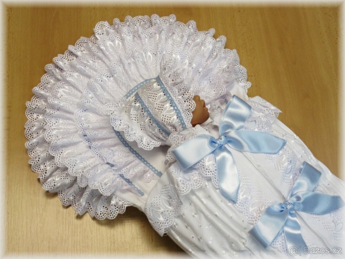 Krajková zavinovačka s čepičkou - 3