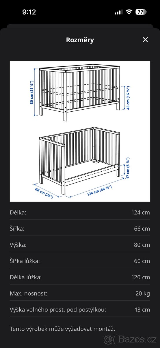 Postýlka IKEA - 3