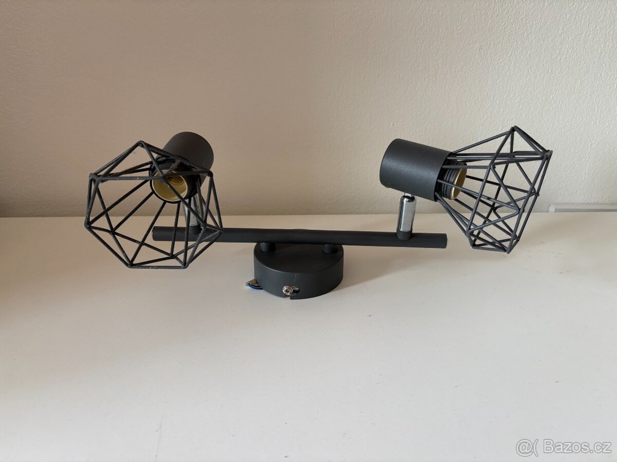 Černé dvouramenné stropní/nástěnné svítidlo – Möbelix - 3