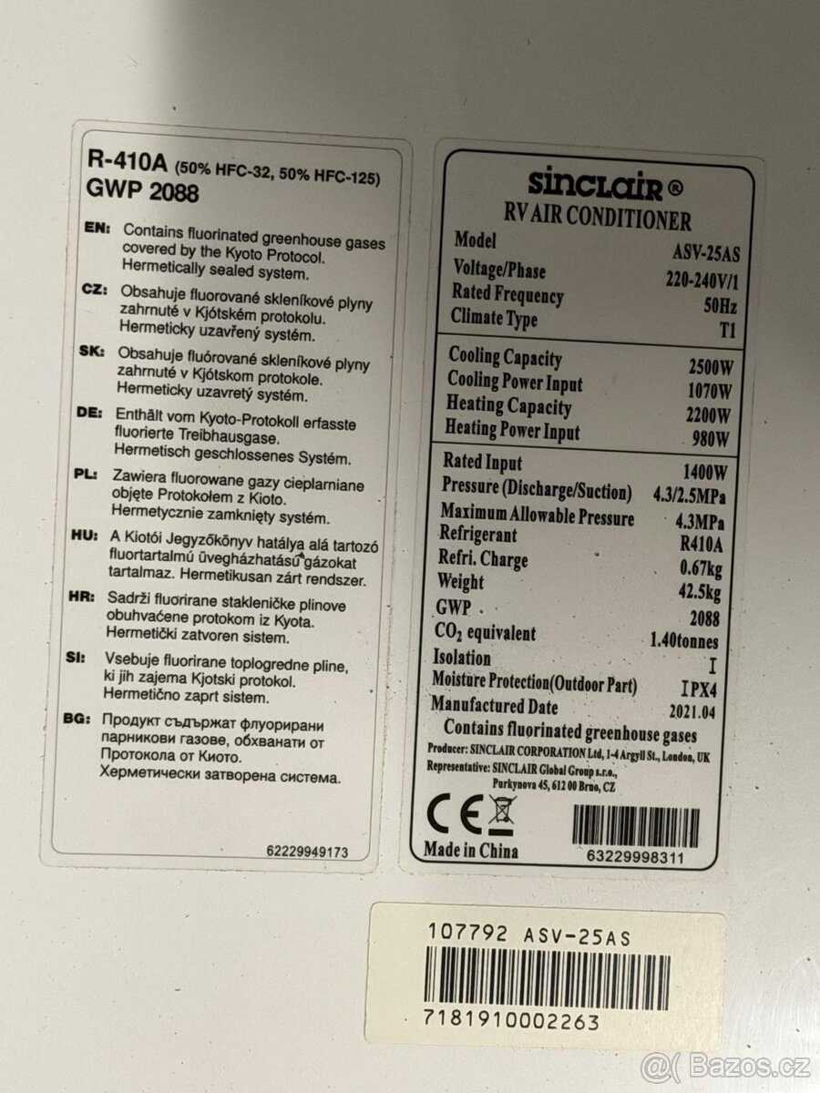 Střešní klimatizace Sinclair ASV-25AS - 3
