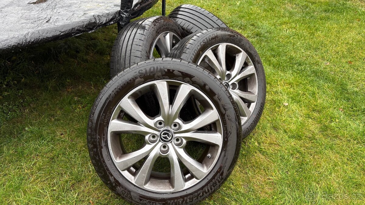 Originální alu disky Mazda R18 vč. letních pneu TOP stav - 3