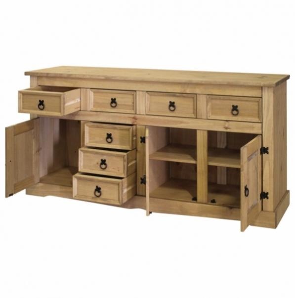 Dřevěná komoda 3 dveře + 7 zásuvek 16313 - 3