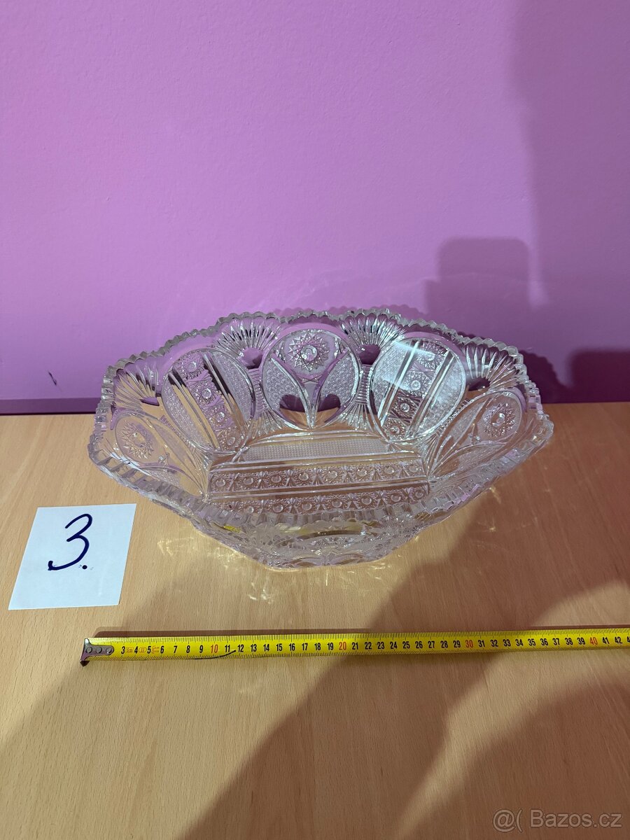 Broušené mísy z olovnatého křišťálu - 3