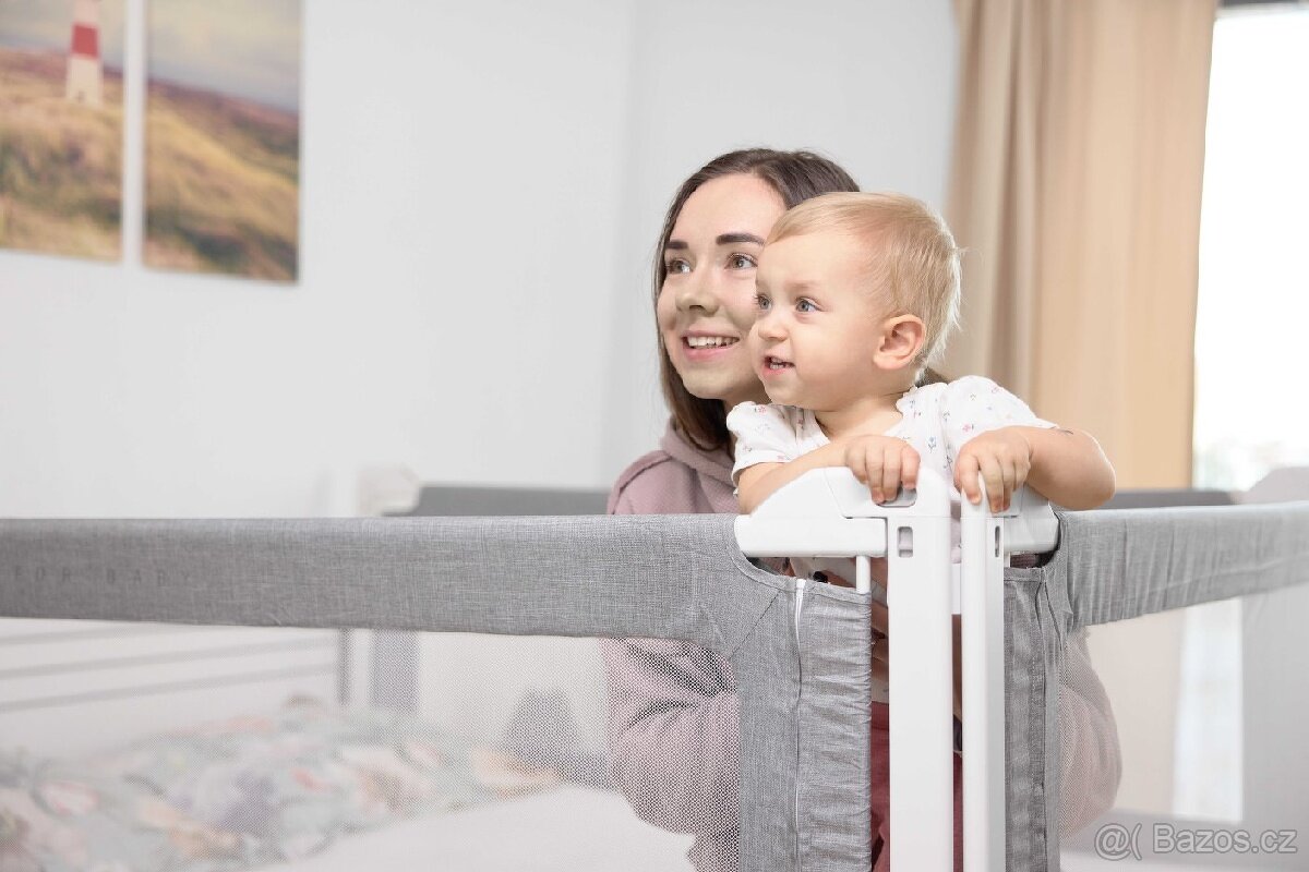 Zábrana na postel Monkey Mum® Popular 140 cm tmavě šedá
- 3