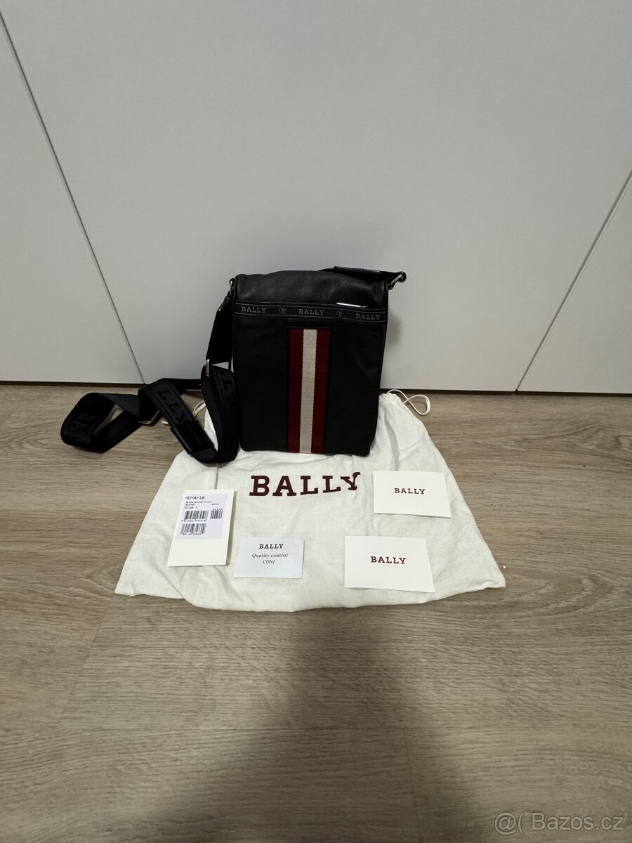 Kožená taška Bally - černá - 3