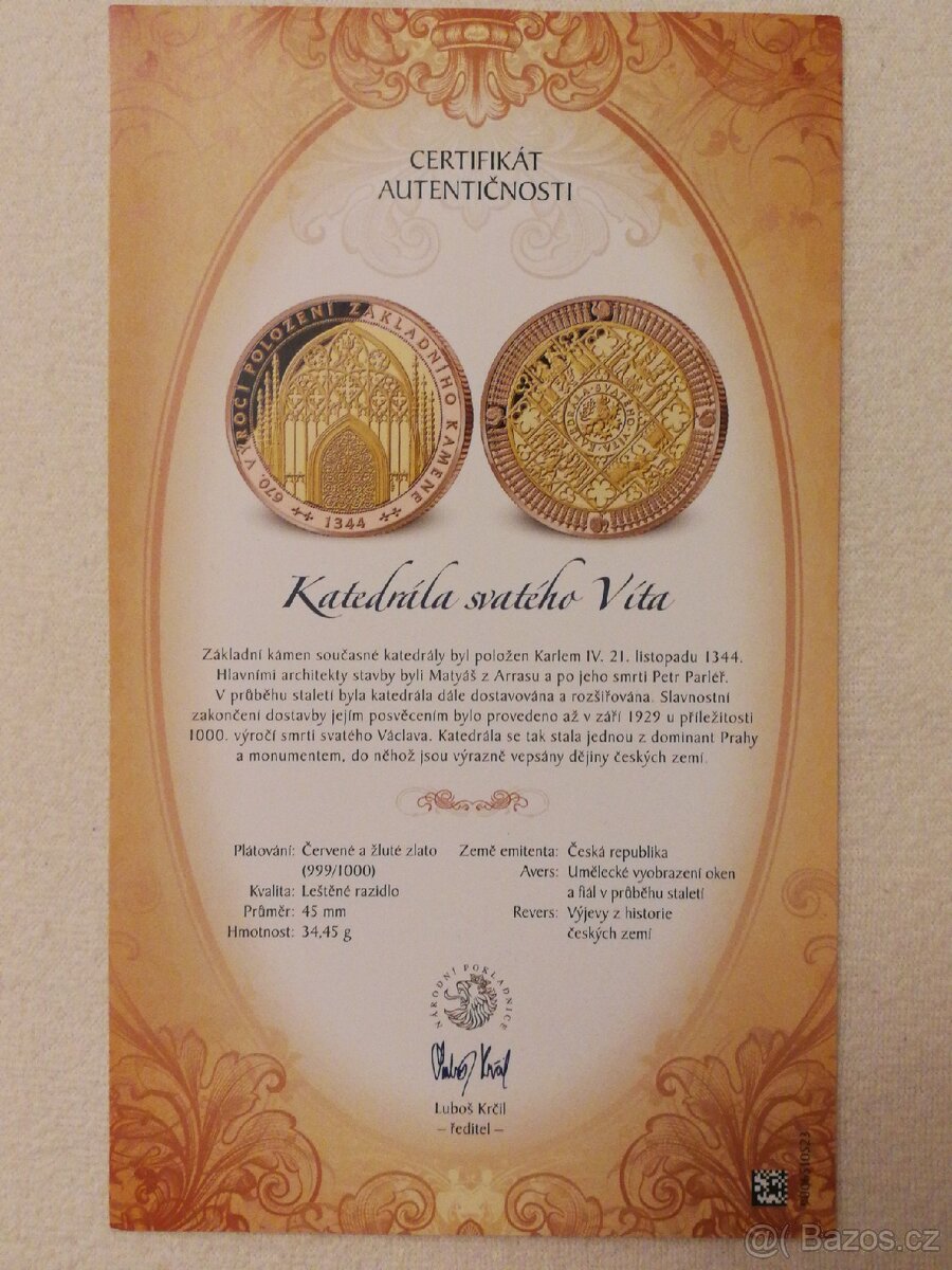 Pamětní medaile Katedrála svatého Víta - 3