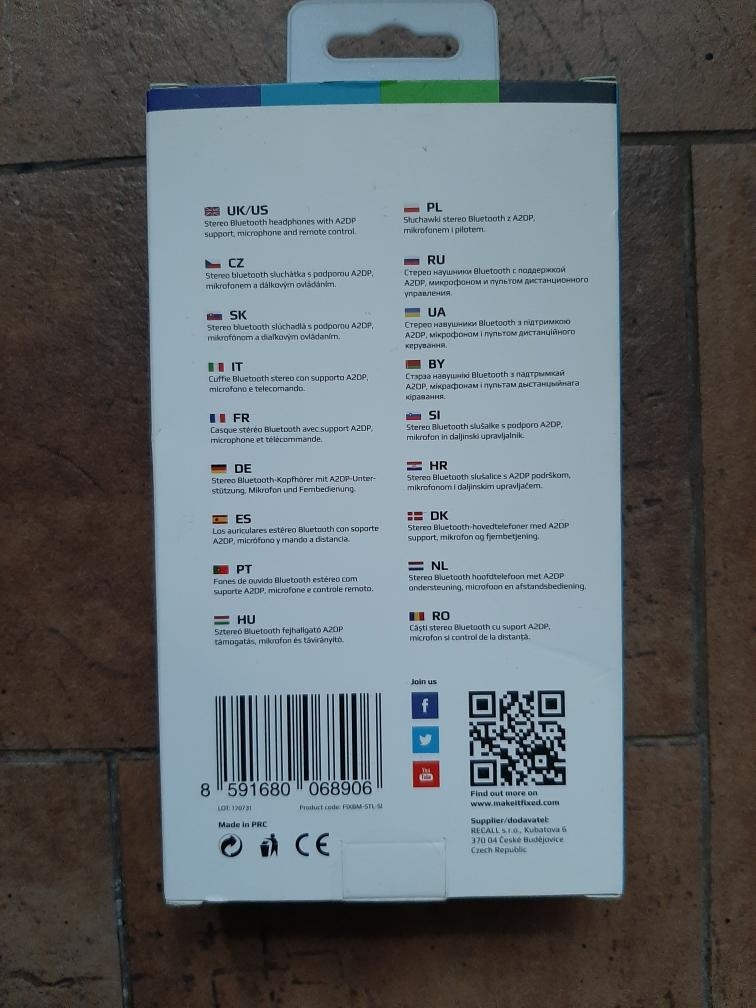 Fixed Bluetooth sluchátka Steel, A2DP, černá, nová - 3