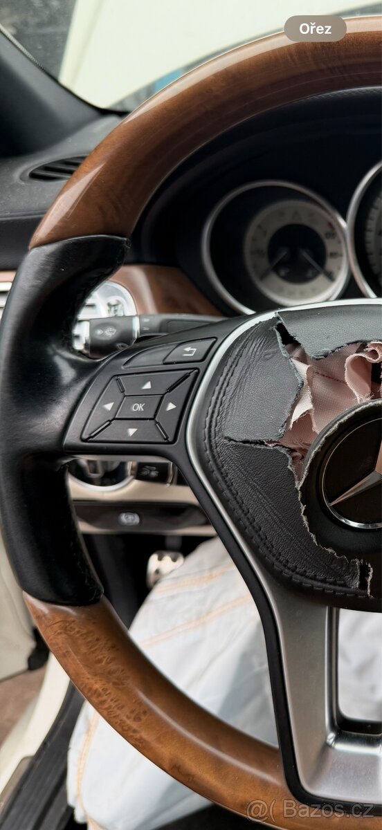 Dřevěný volant s pádly pro řazení Mercedes W207 W212 W218CLS - 3